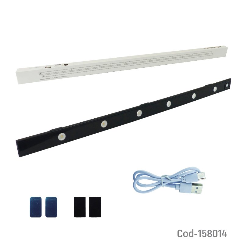Luz 6 led barra de 80 cm con sensor de movimiento y 3 tonos de luz recargable, en dos colores. mayorista — imagen 4