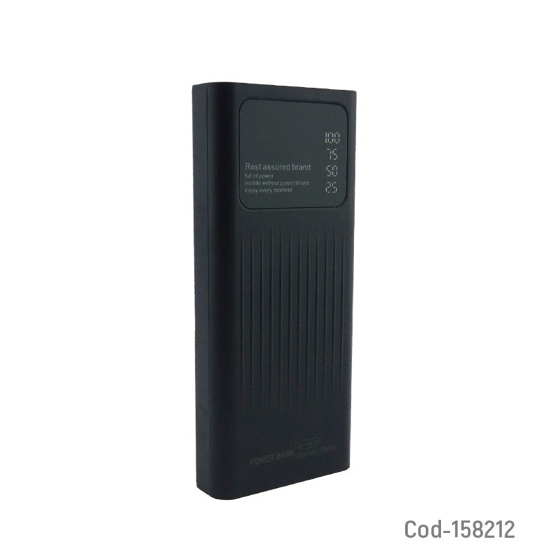 Bateria De Emergencia De 2 USB A 20.000 Mah Mas Linterna, Indicador De Carga Y En Dos Colores 14.3 cm x 6.1 cm x 2.2 cm por mayor en Chile