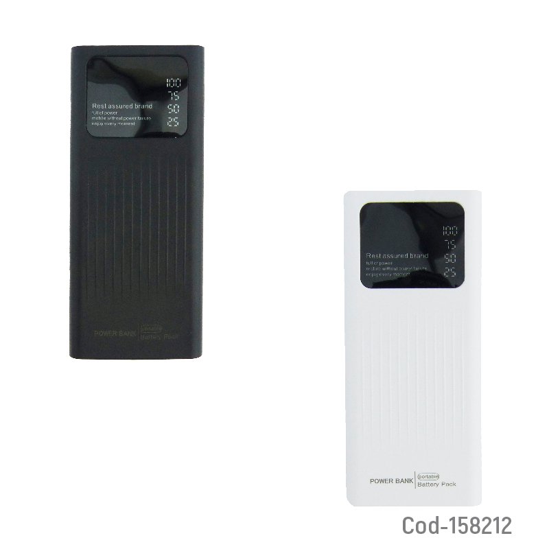 Bateria de emergencia de 2 usb a 20.000 mah mas linterna, indicador de carga y en dos colores mayorista — imagen 3