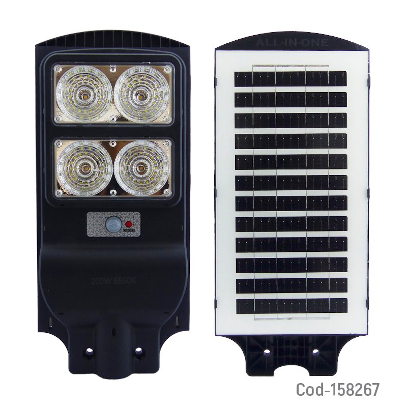 Foco para poste solar de 200 watt con 2 placas de 132 led y control remoto. mayorista — imagen 2