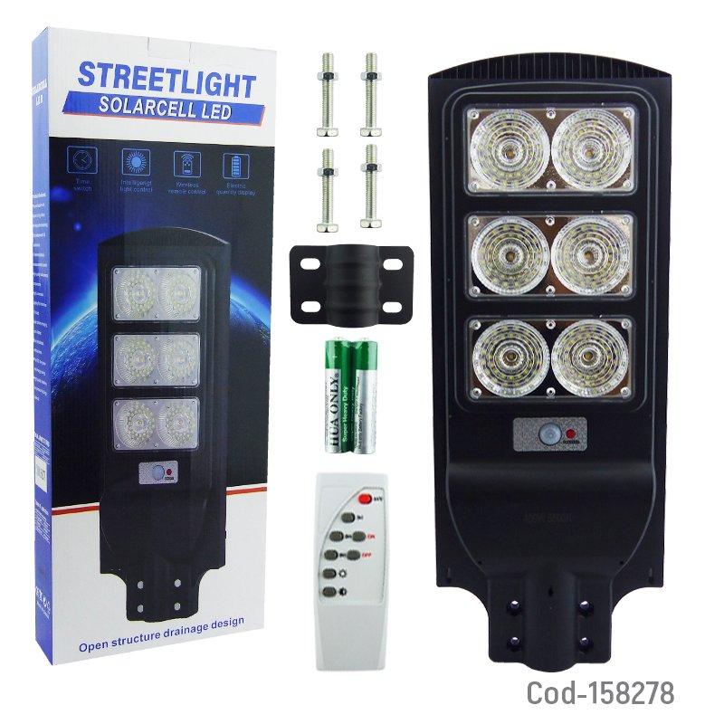 Foco para poste solar de 400 watt con 3 placas de 198 led y control remoto. mayorista — imagen 4
