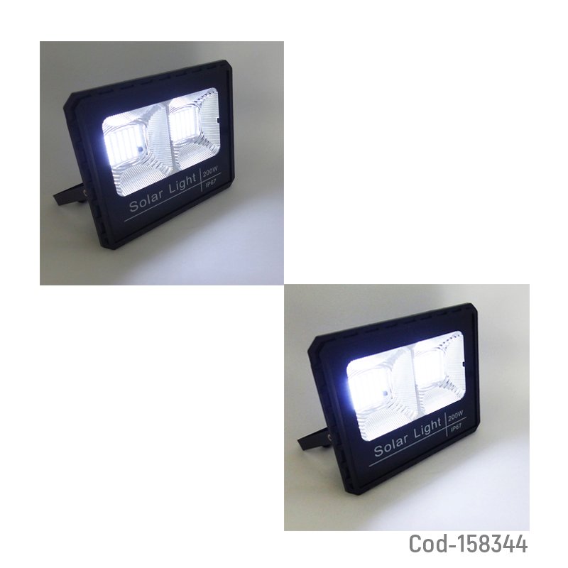 Proyector solar led de 200 watt de 117 led modelo bi-focal con panel y control remoto. mayorista — imagen 3