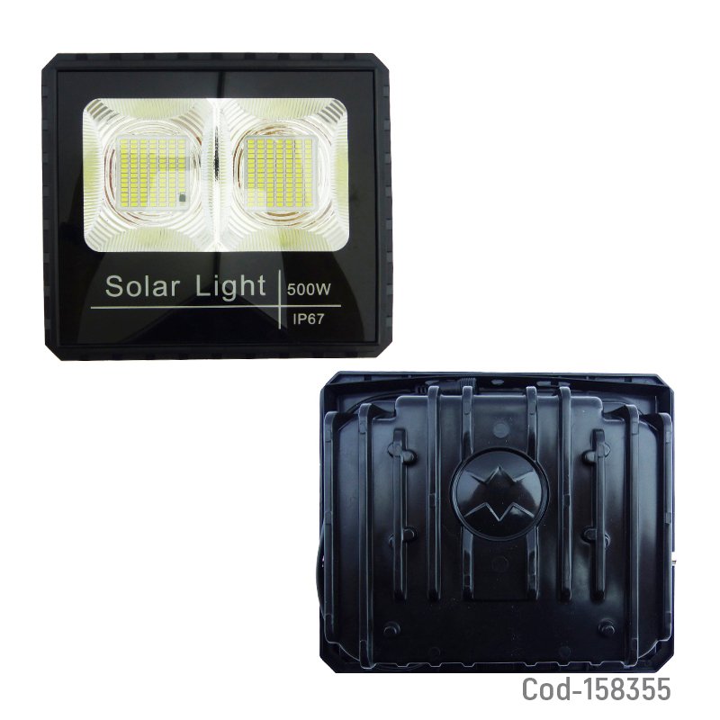 Proyector solar led de 500 watt de 193 led modelo bi-focal con panel y control remoto. mayorista — imagen 2