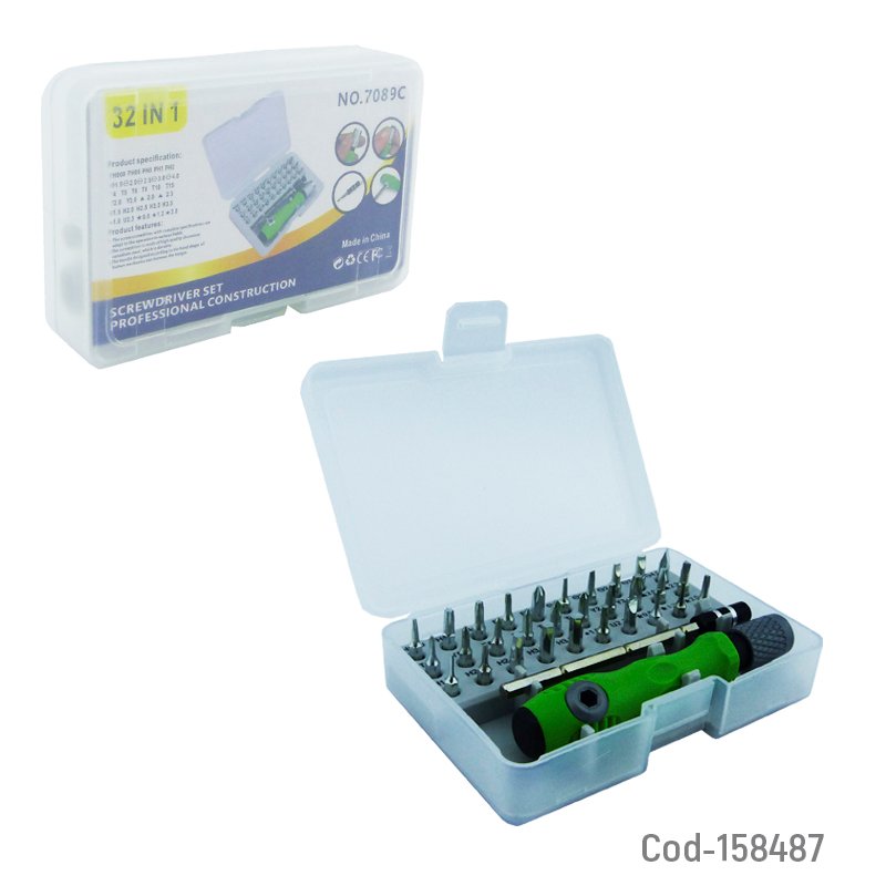 Destornillador de precision multifuncion 32 en 1 con estuche pvc - pack de 10 unidades mayorista — imagen 3