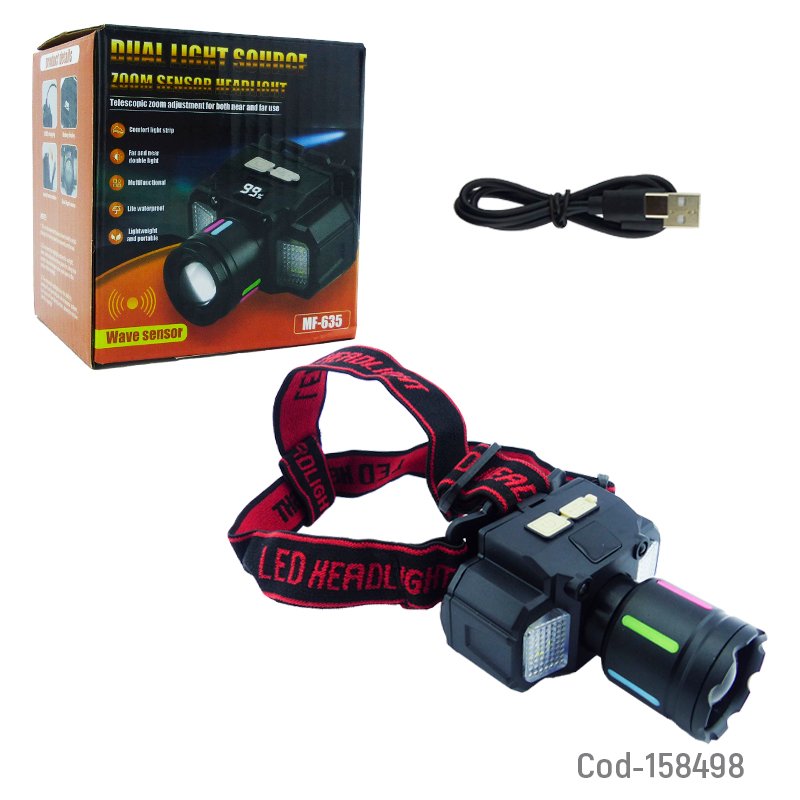 Linterna led ultra modelo minero mf-636 con zoom, indicador de carga, recargable y baliza. mayorista — imagen 3