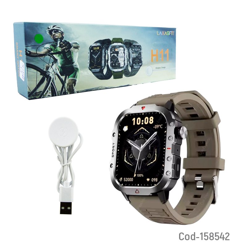 Reloj smartwatch modelo h11 survivor sport con pantalla de 2.01 pulgadas y notificaciones de redes sociales. mayorista — imagen 3