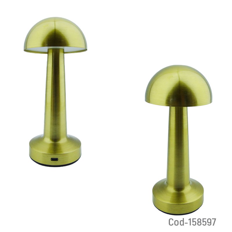 Lampara led de mesa en metal touch recargable 3 tonos de luz. mayorista — imagen 2