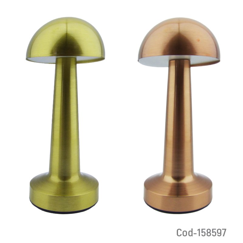Lampara led de mesa en metal touch recargable 3 tonos de luz. mayorista — imagen 4