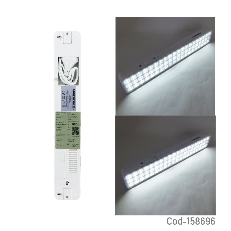 Lampara de emergencia marca megabrigth de 60 led modelo bar60. mayorista — imagen 2