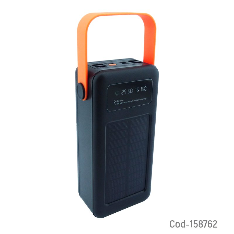 Bateria De Emergencia Solar De 4 USB-Iphone-Tipe-C-Micro USB, De 40.000 Mah Con Cables Y Linterna 17.5 cm x 7.8 cm x 5.6 cm por mayor en Chile