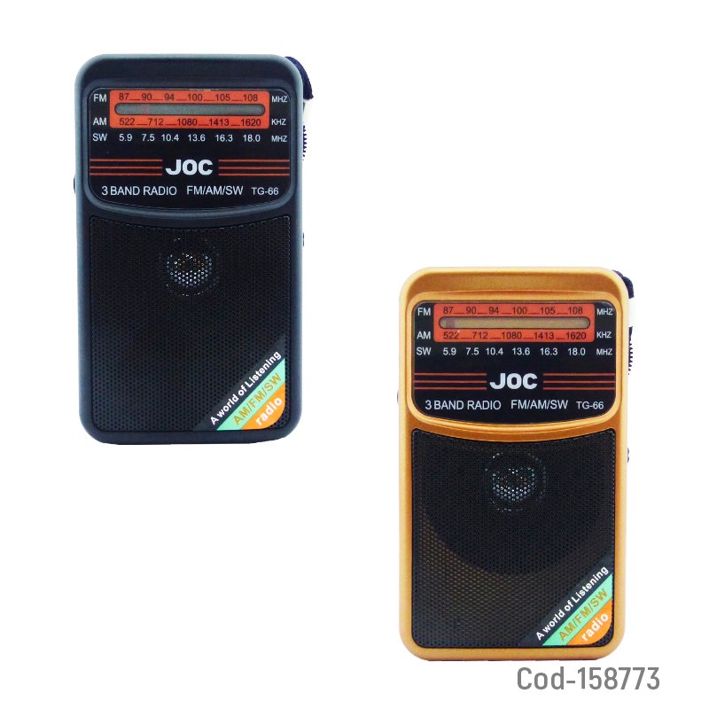 Radio am/fm/sw mini modelo joc tg-66 recargable en 2 colores. mayorista — imagen 3