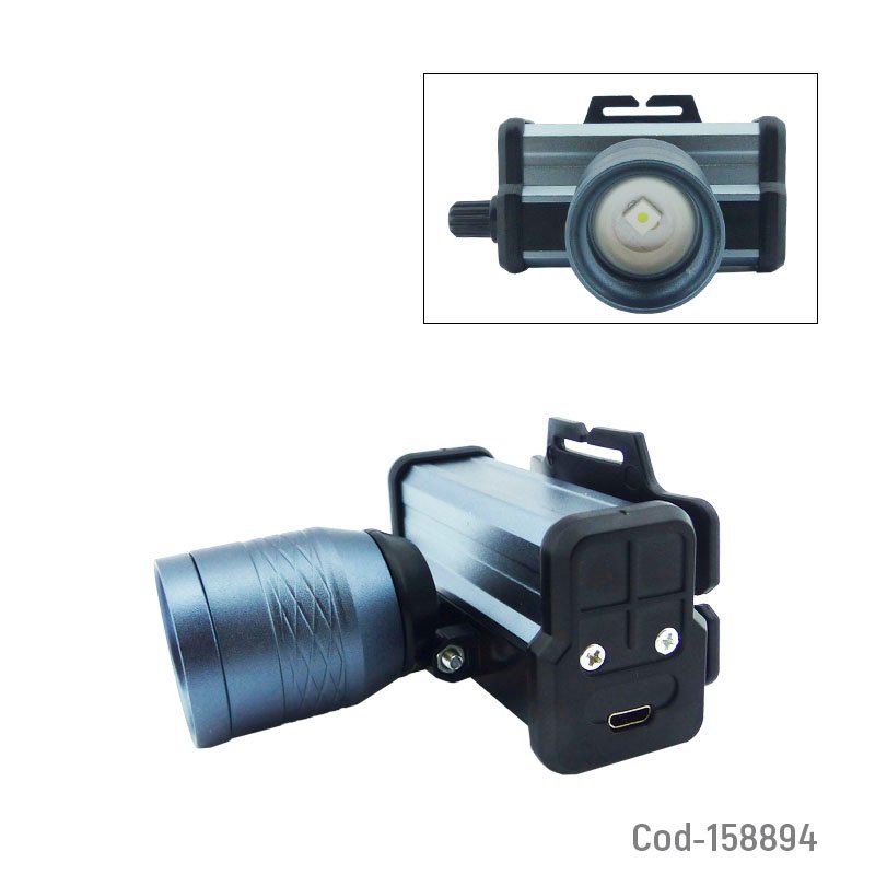 Linterna minero de 1 led marca dat modelo dt-7075 con zoom de led, laser blanca y daimer mayorista — imagen 2