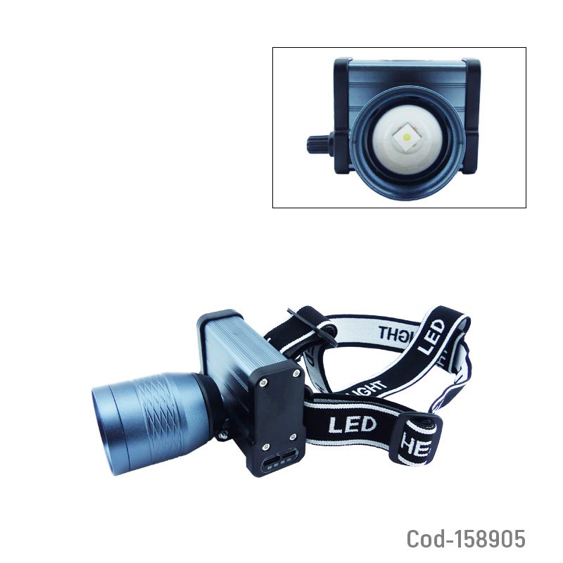 Linterna minero de 1 led marca dat modelo dt-7077 con zoom de led, laser blanca y daimer mayorista — imagen 2