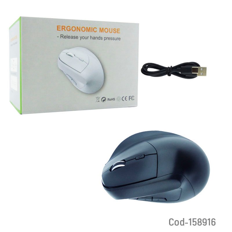 Mouse inalambrico vertical marca yelandar modelo d7 bluetooth recargable 2.4 ghz de 6 botones y variedad de colores. mayorista — imagen 4