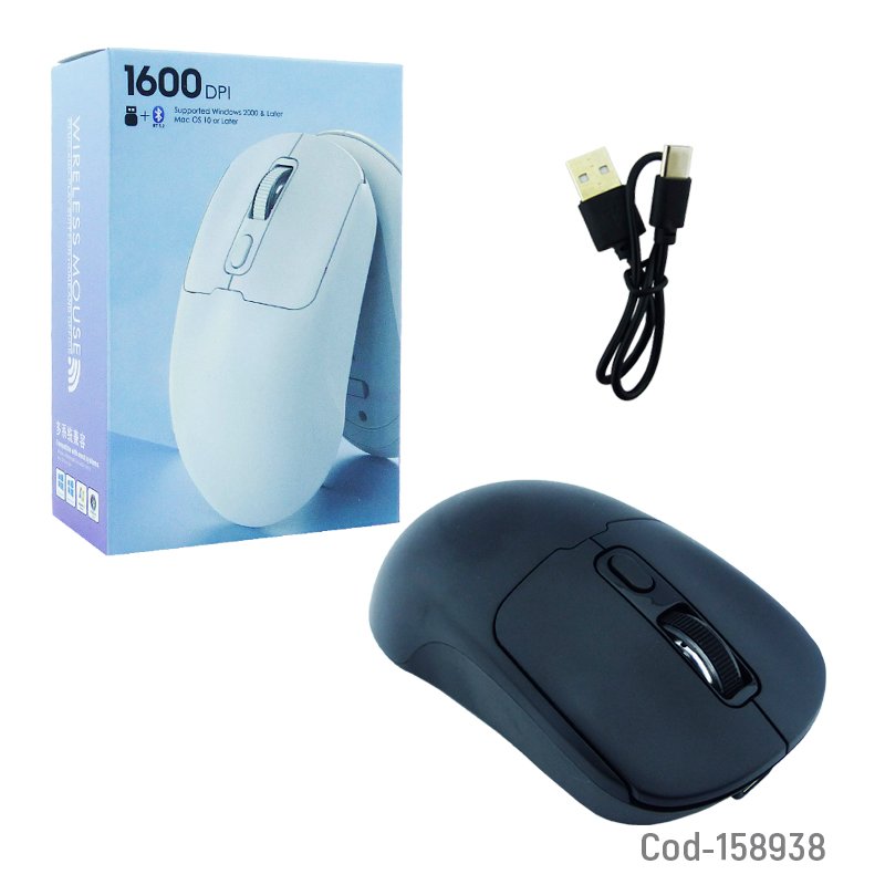 Mouse inalambrico bluetooth recargable de 1600 dpi en variedad de colores mayorista — imagen 4