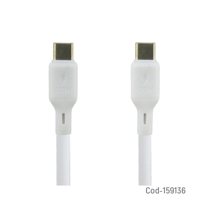 Cable Macho Doble Type-C Marca BULUD De 60 Watt Carga Y Datos. 1 Mts por mayor en Chile