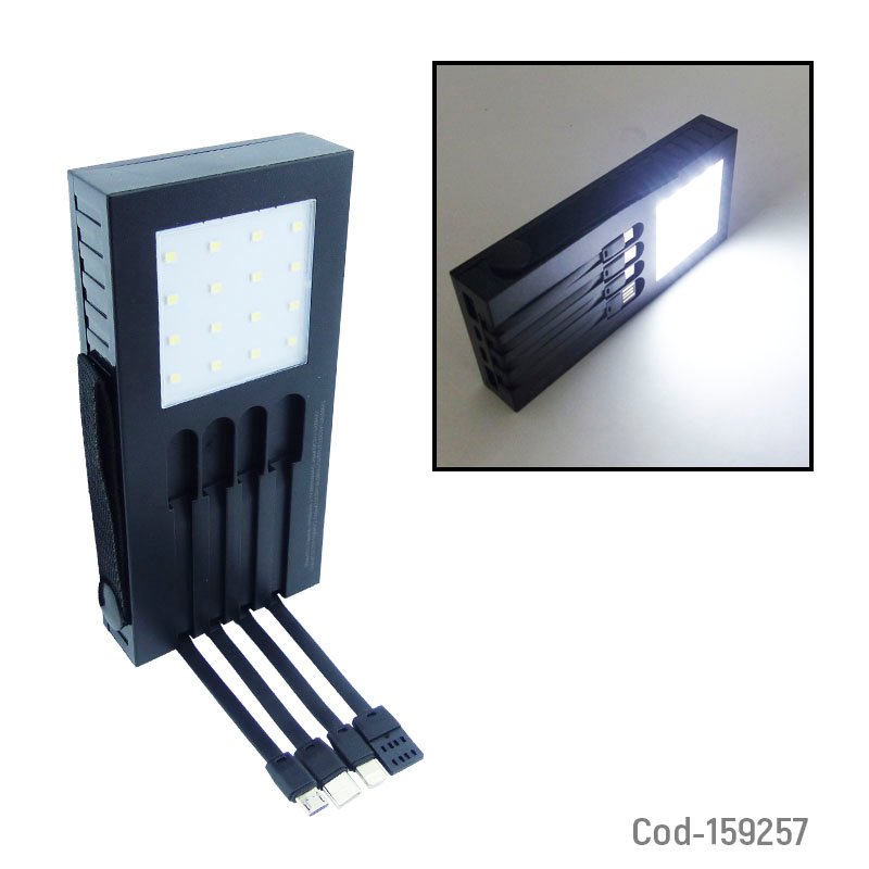Bateria de emergencia solarmarca rst modelo sp-100 de dos usb, cuatro cables de carga, linterna y 30.000 mah mayorista — imagen 2