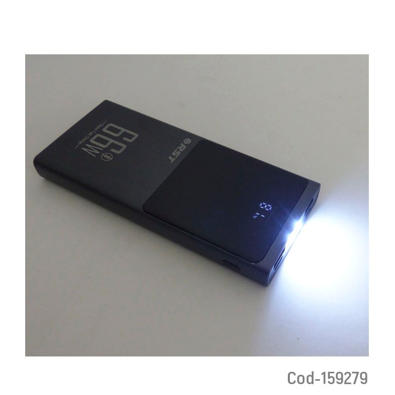 Bateria de emergencia marca rst modelo aluminium con dos puertos usb y un puerto pd fast charge de 30.000 mah en dos colores mayorista — imagen 4