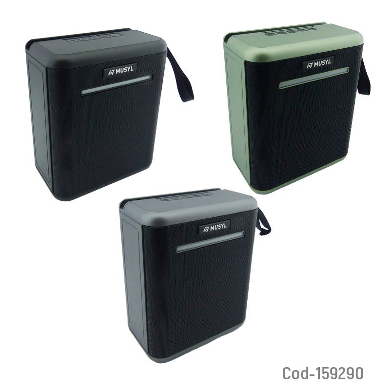 Parlante solar recargable modelo pm-16 marca musyl conexion bluetooth, fm-tf-usb en variedad de colores. mayorista — imagen 3