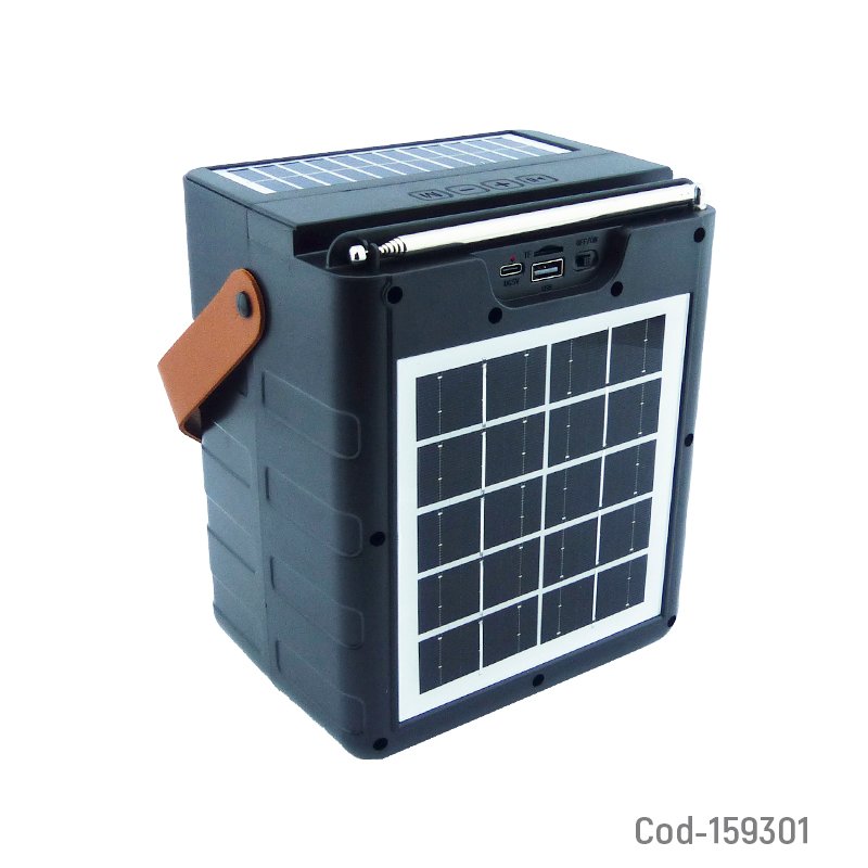 Parlante solar recargable modelo pm-19sun marca musyl conexion bluetooth, fm, tf, usb. mayorista — imagen 2