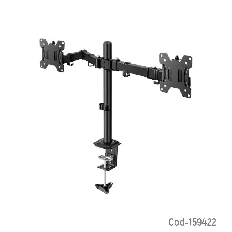 Soporte Doble Para Monitores De 15 A 33 Pulgadas Modelo MW-02 Con Agarre De Sobremesa. 8 kg x Brazo (Aprox) por mayor en Chile