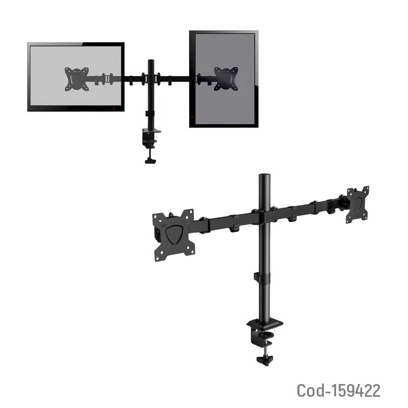 Soporte doble para monitores de 15 a 33 pulgadas modelo mw-02 con agarre de sobremesa. mayorista — imagen 2
