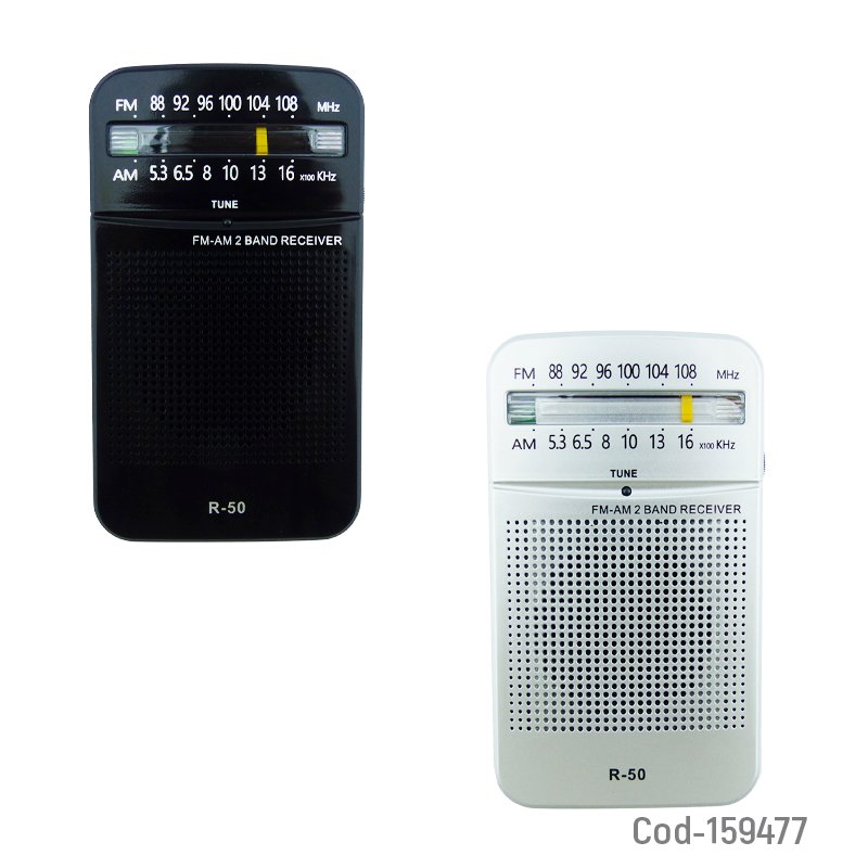 Radio am/fm 2 bandas modelo r-50 a pilas mayorista — imagen 3