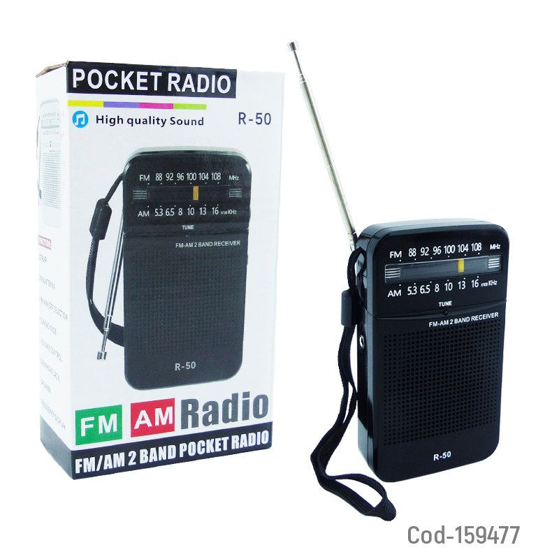 Radio am/fm 2 bandas modelo r-50 a pilas mayorista — imagen 4