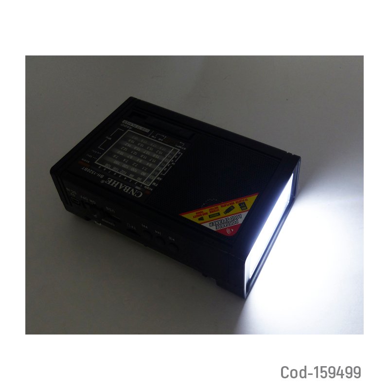 Radio multibanda marca cnbahe modelo bh-1520 conexion bluetooth 8 bandas y linterna. recargable. mayorista — imagen 3
