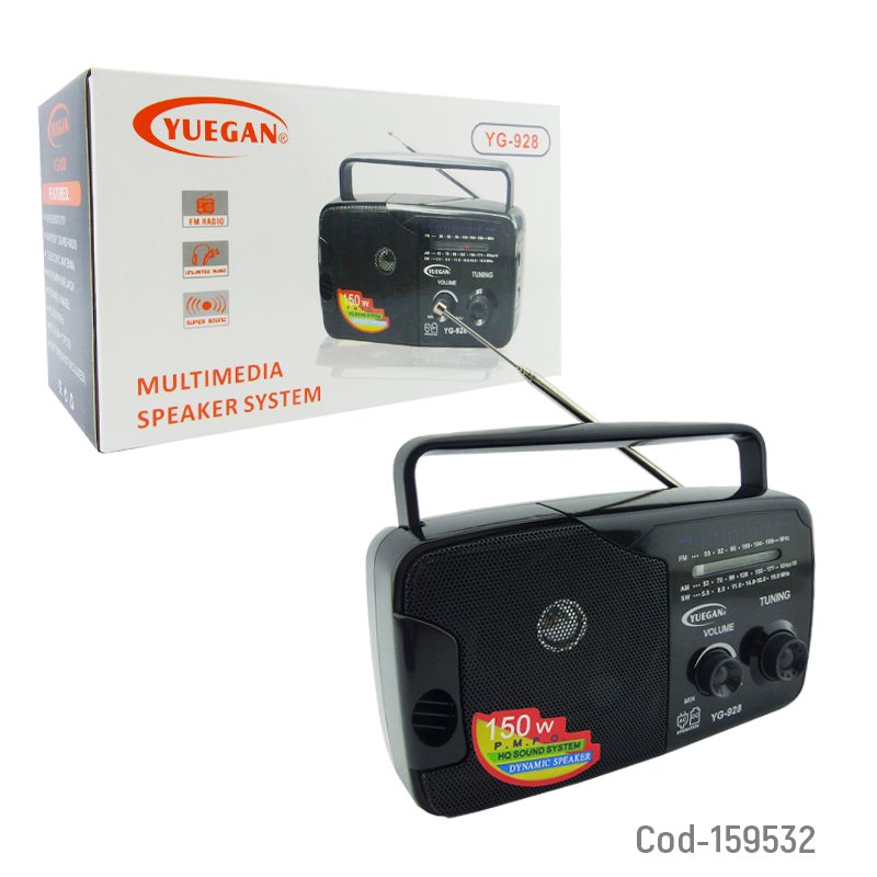 Radio multibanda marca yuegan de 150 watt modelo yg-923 de 3 bandas a pila o ac. mayorista — imagen 3