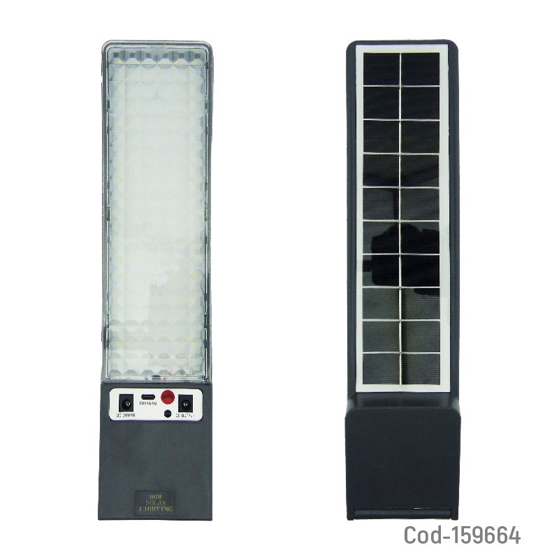 Lampara solar led modelo 010 con luces desmontables cable 3m de 80 watt y control remoto. mayorista — imagen 2