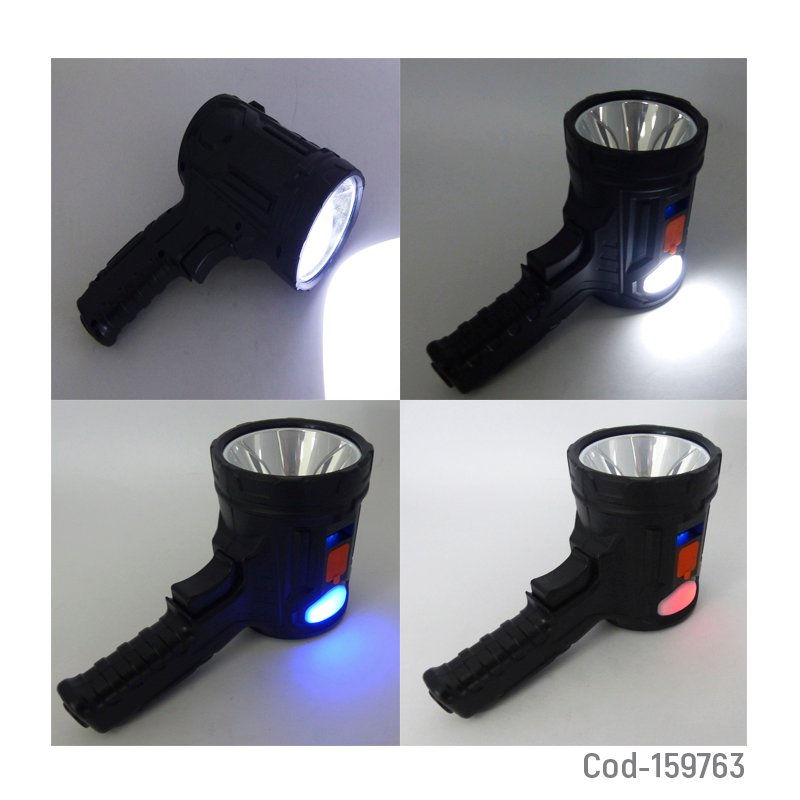 Foco busca camino de 1 led mas baliza led, carga solar, 3 lentes de colores y power bank. mayorista — imagen 3