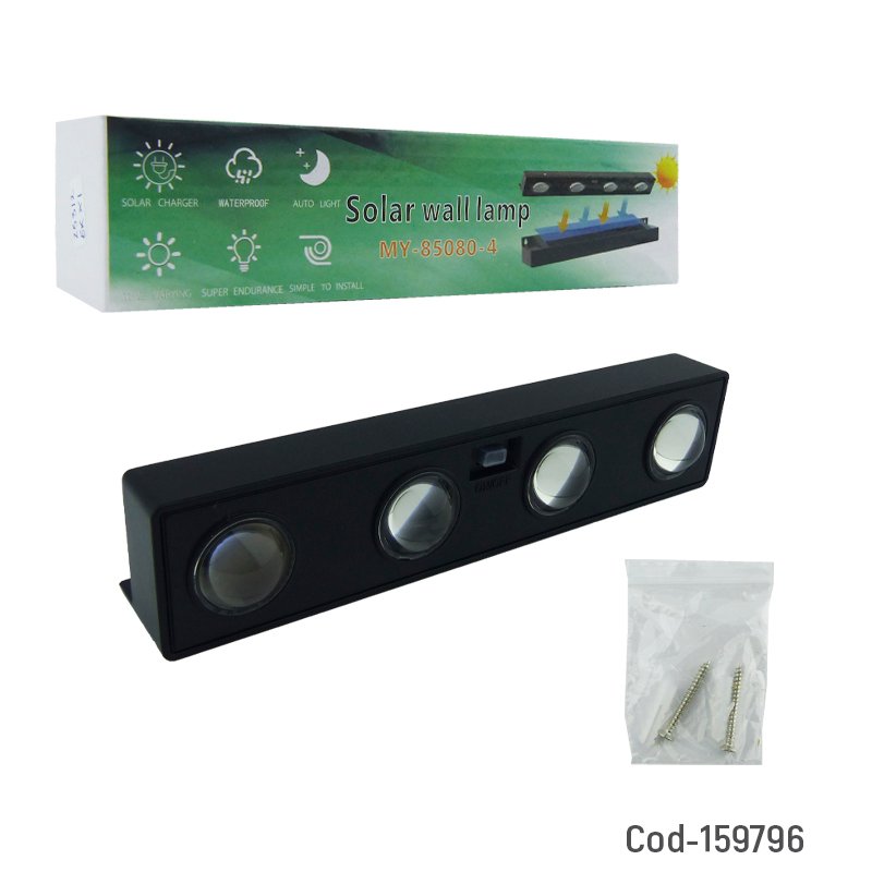 Aplique solar de 4 led modelo my-85080-4 con sensor. mayorista — imagen 4