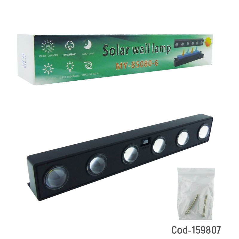Aplique solar de 6 led modelo my-85080-6 con sensor. mayorista — imagen 4