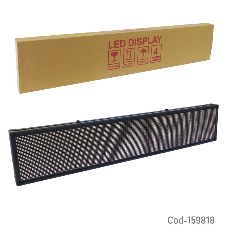 Letrero led rojo wifi de 1 mts x 20 cm con 6411 led p5. mayorista — imagen 3