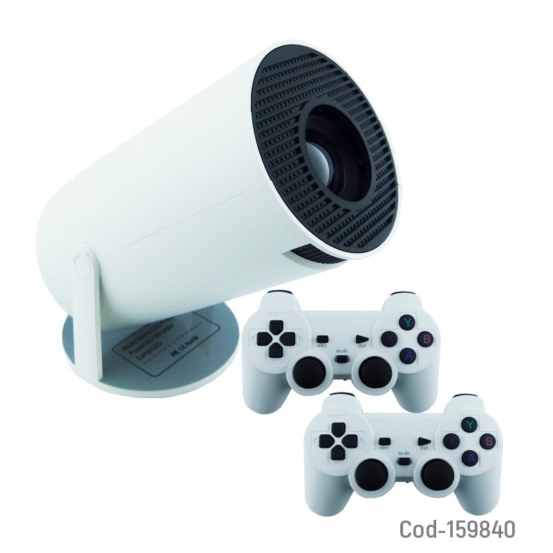 Proyector TV BOX Mas Juegos Hasta 80 Pulgadas Android Con Dos Joystick Y Control Remoto 19 cm x 9.4 cm por mayor en Chile