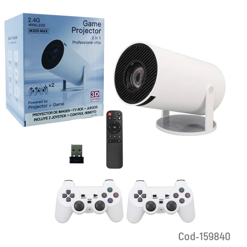 Proyector tv box mas juegos hasta 80 pulgadas android con dos joystick y control remoto mayorista — imagen 4