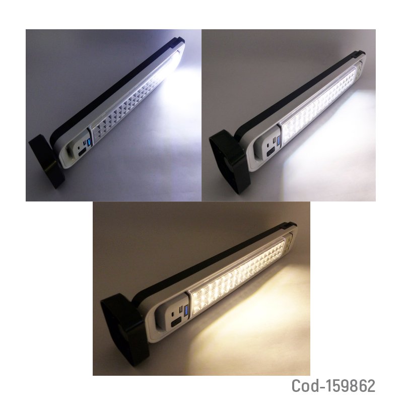 Lampara solar de 51 led mas 3 led cob duo color modelo hel-6889t a 45 watt recargable type-c e indicador de carga. mayorista — imagen 3