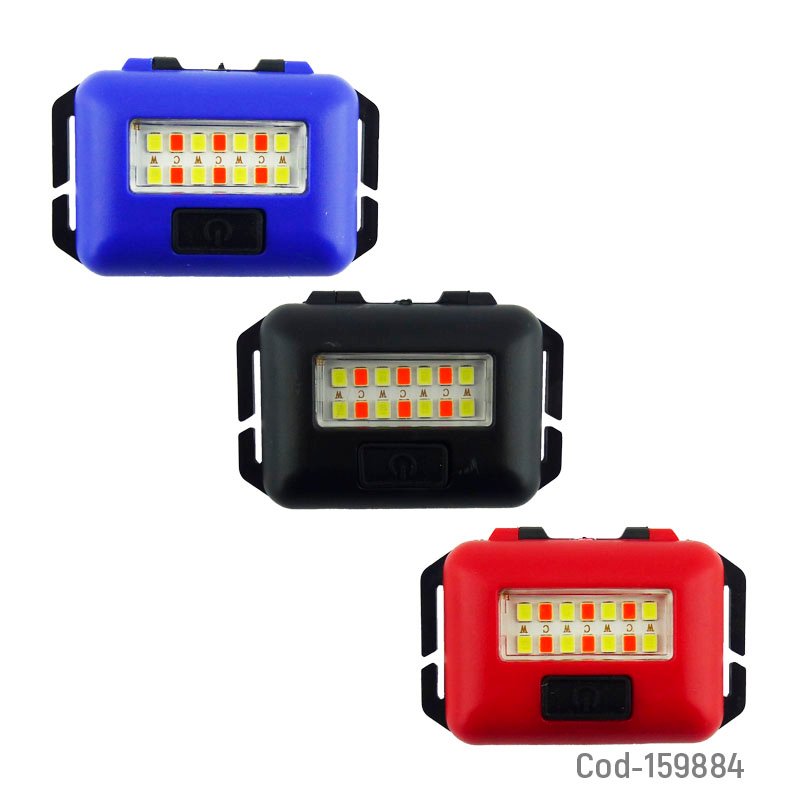 Linterna minero de 14 led modelo 818-1 con funciones a pila y variedad de colores. - pack de 20 unidades mayorista — imagen 2
