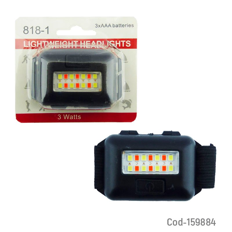 Linterna minero de 14 led modelo 818-1 con funciones a pila y variedad de colores. - pack de 20 unidades mayorista — imagen 4