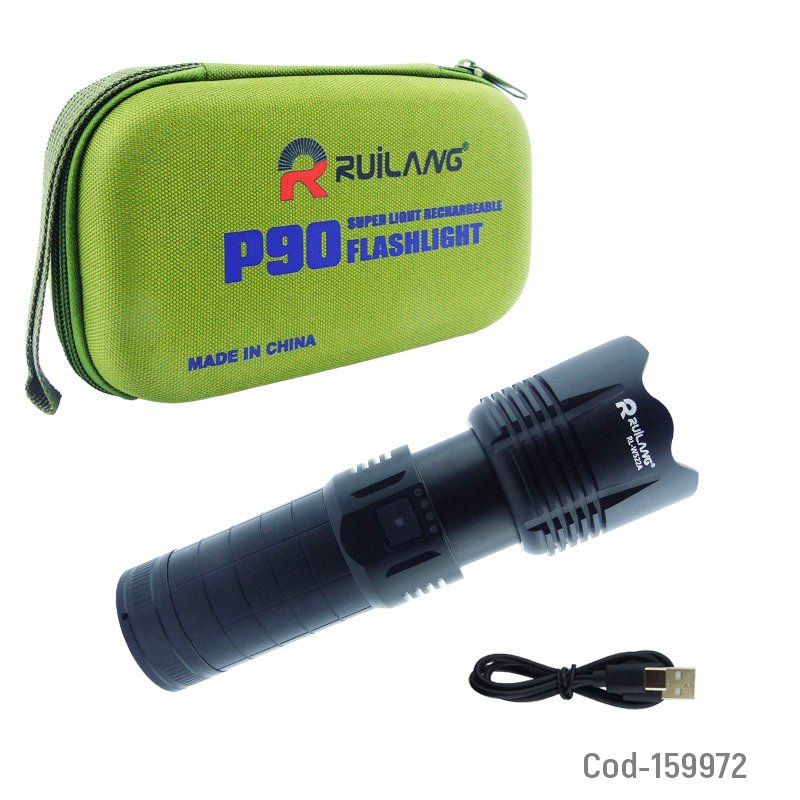 Linterna led tactica marca ruilang modelo rl-w522 maxima potencia. con estuche y pila 18650 mayorista — imagen 4