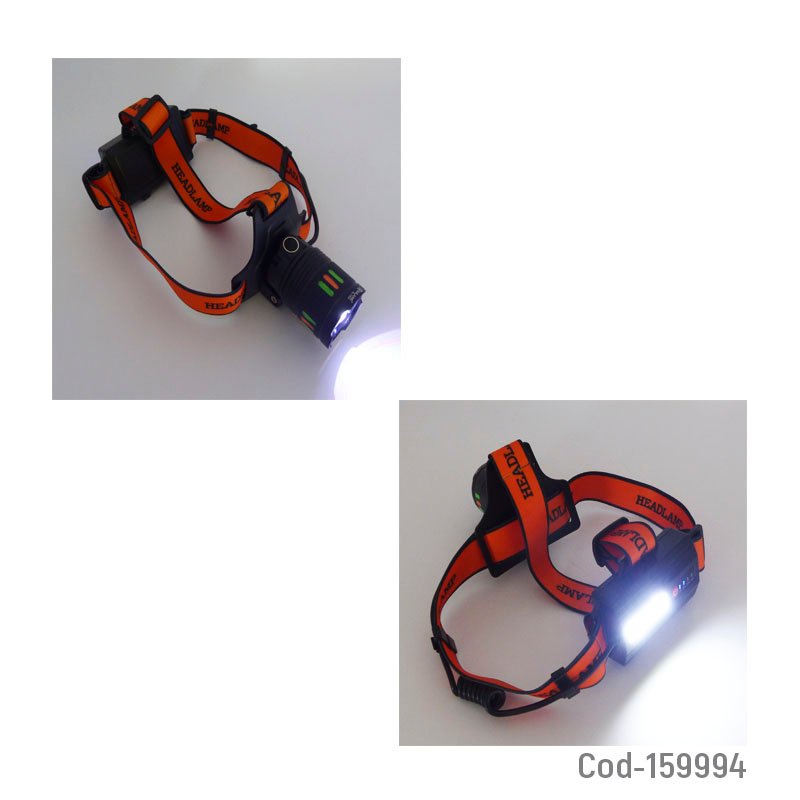 Linterna minero de 1 led marca ruilang modelo t-203 de aluminio con baliza y luz laser blanca. mayorista — imagen 3