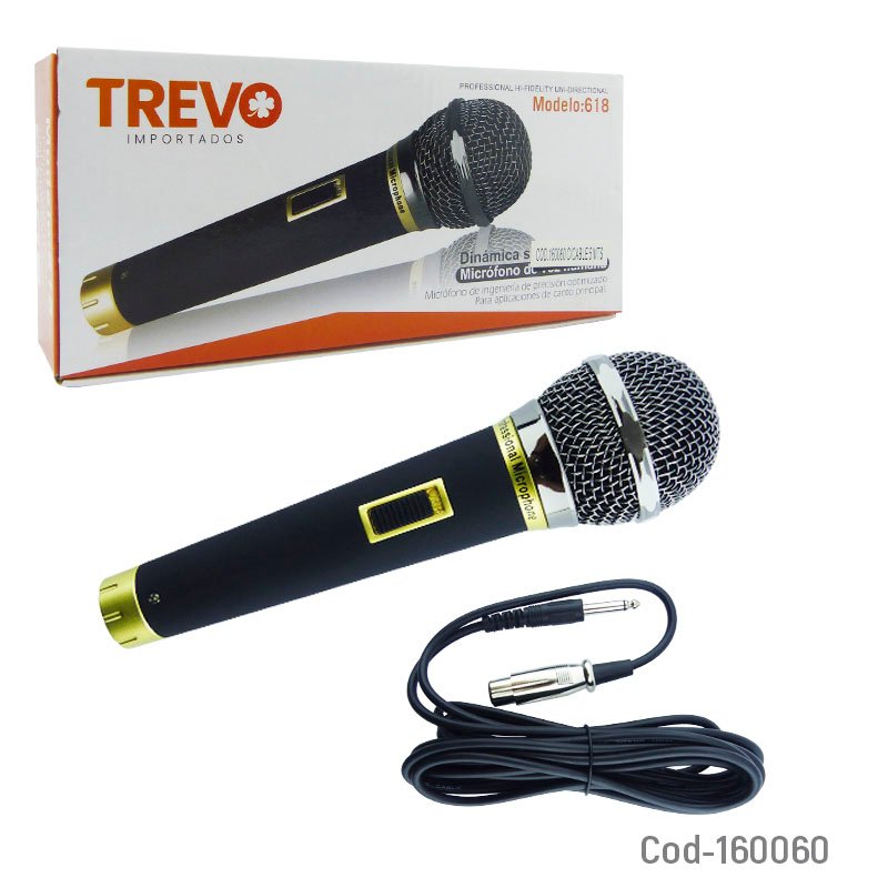 Microfono alambrico marca trevo modelo 618 con cable de 5 mts mayorista — imagen 3