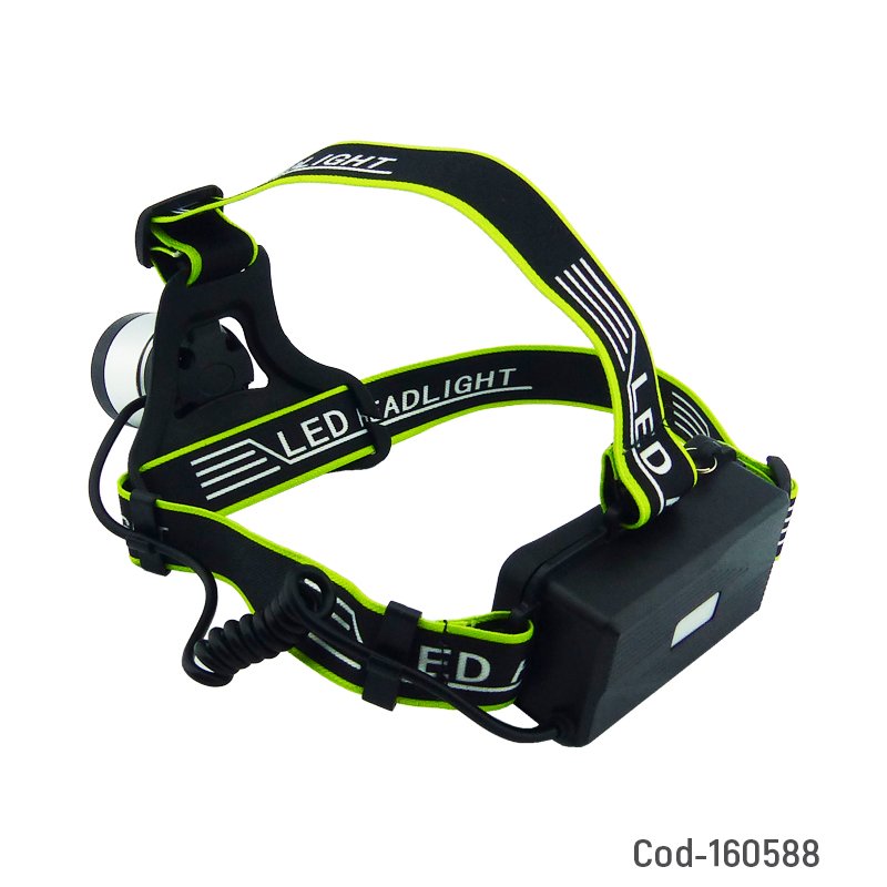 Linterna minero de 1 led cob modelo jy-901 con zoom y bateria externa recargable por usb type-c. mayorista — imagen 2
