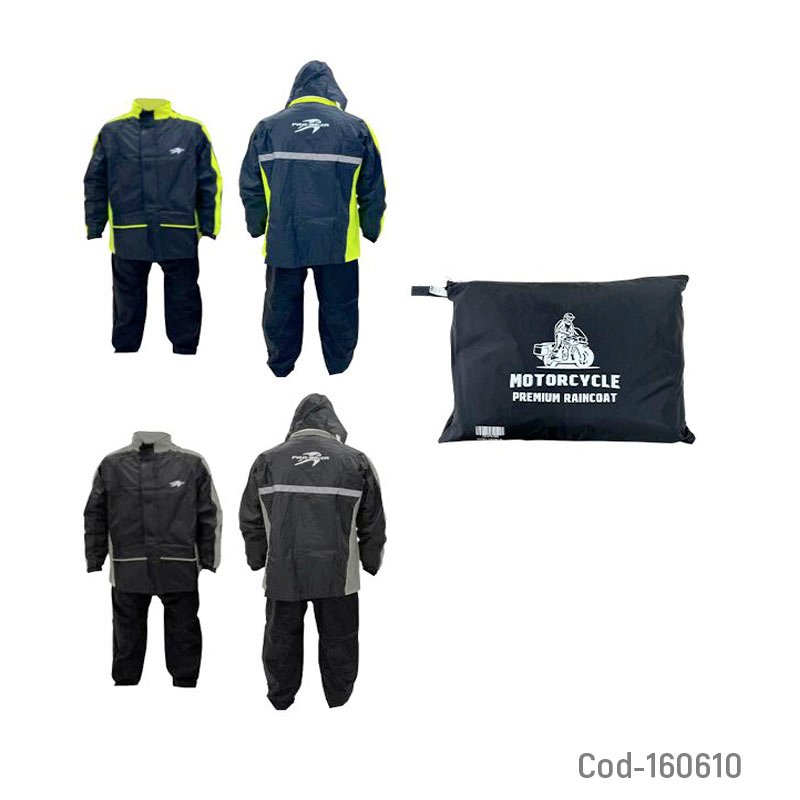Traje de lluvia para moto marca probiker modelo premium, bicolor mayorista — imagen 3