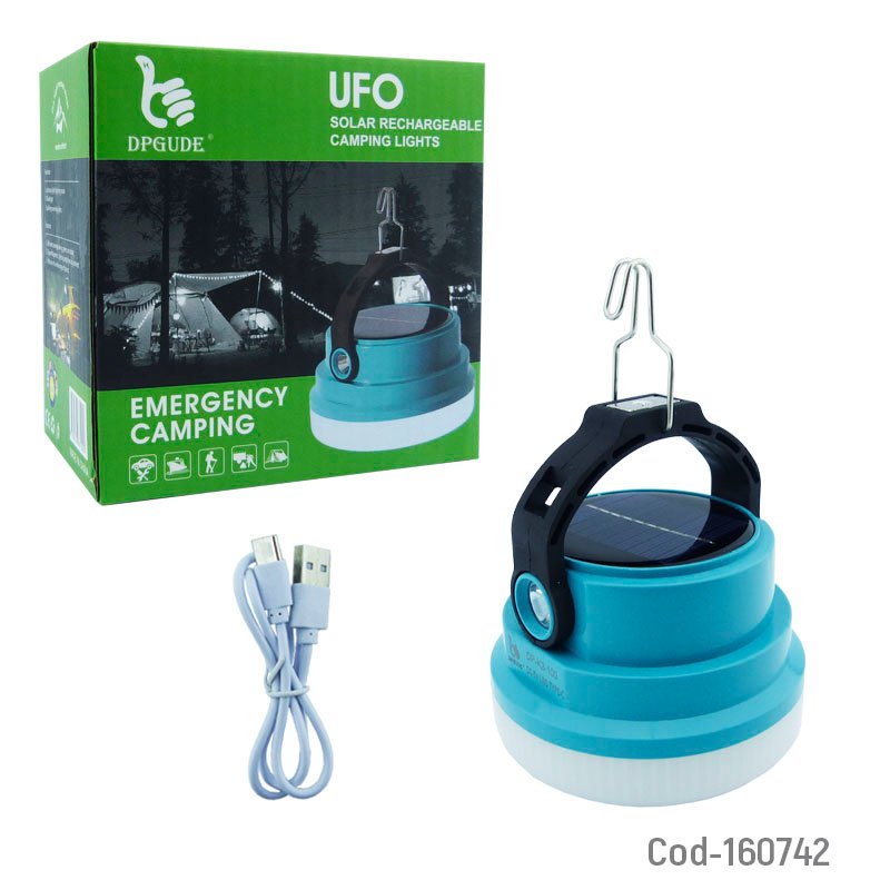 Lampara solar led para camping modelo dpk-100 para colgar recargable y de luz blanca-baliza- linterna. mayorista — imagen 5
