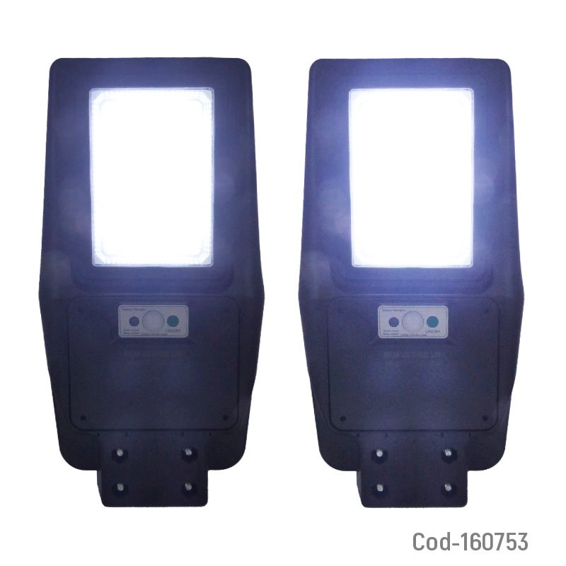 Foco para poste solar de 400 watt en pvc con 6 placas fondo blanco, 168 led y control remoto mayorista — imagen 3