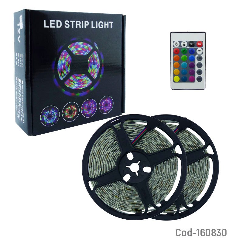 Rollo led 5050 rgb de 10 mts con bluetooth y control remoto mayorista — imagen 3