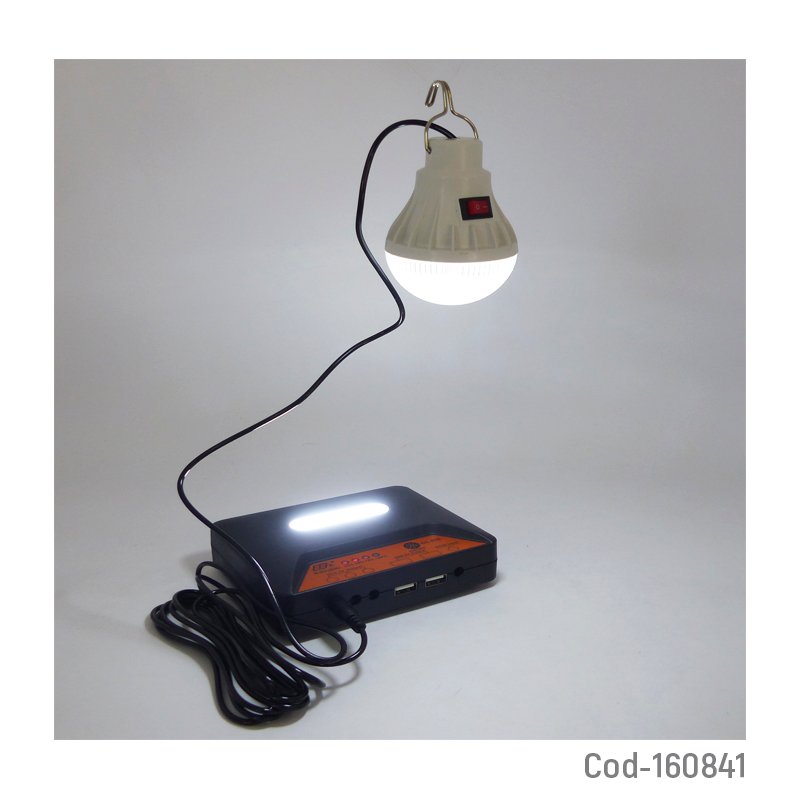 Kit solar de emergencia marca fuzhaoi modelo cc035 con 2 ampolletas, 2 usb y panel solar. mayorista — imagen 3