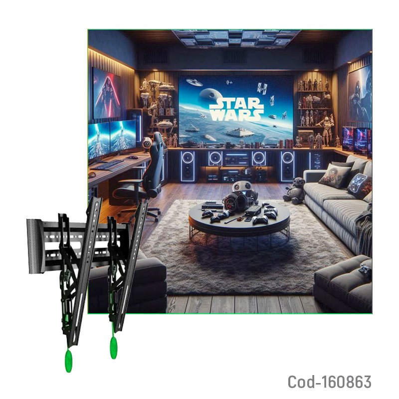 Soporte para tv de 32 a 65 pulgadas modelo c2-f con inclinacion y capacidad de hasta 36 kg mayorista — imagen 3